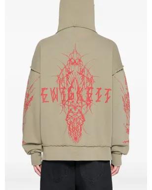 44 LABEL GROUP Ewigkeit グラフィックジップフリースフーディー - サムネイル3