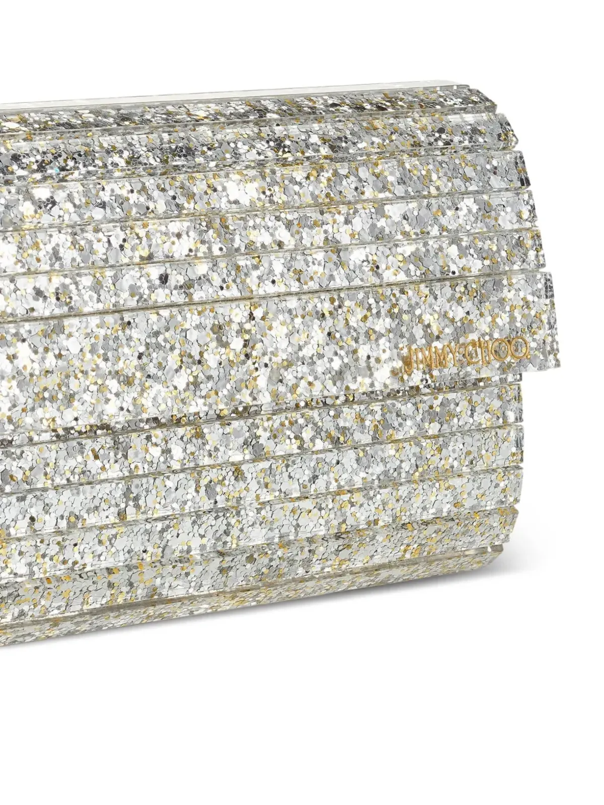 Jimmy Choo Sweetie グリッター風クラッチバッグ - Silver - 画像4