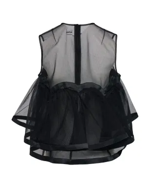 Noir Kei Ninomiya チュールレイヤードトップ - サムネイル2