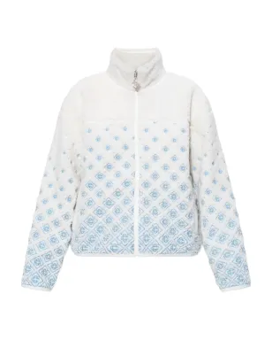 Casablanca モノグラム ジップアップ フリースジャケット（ホワイト） - サムネイル1