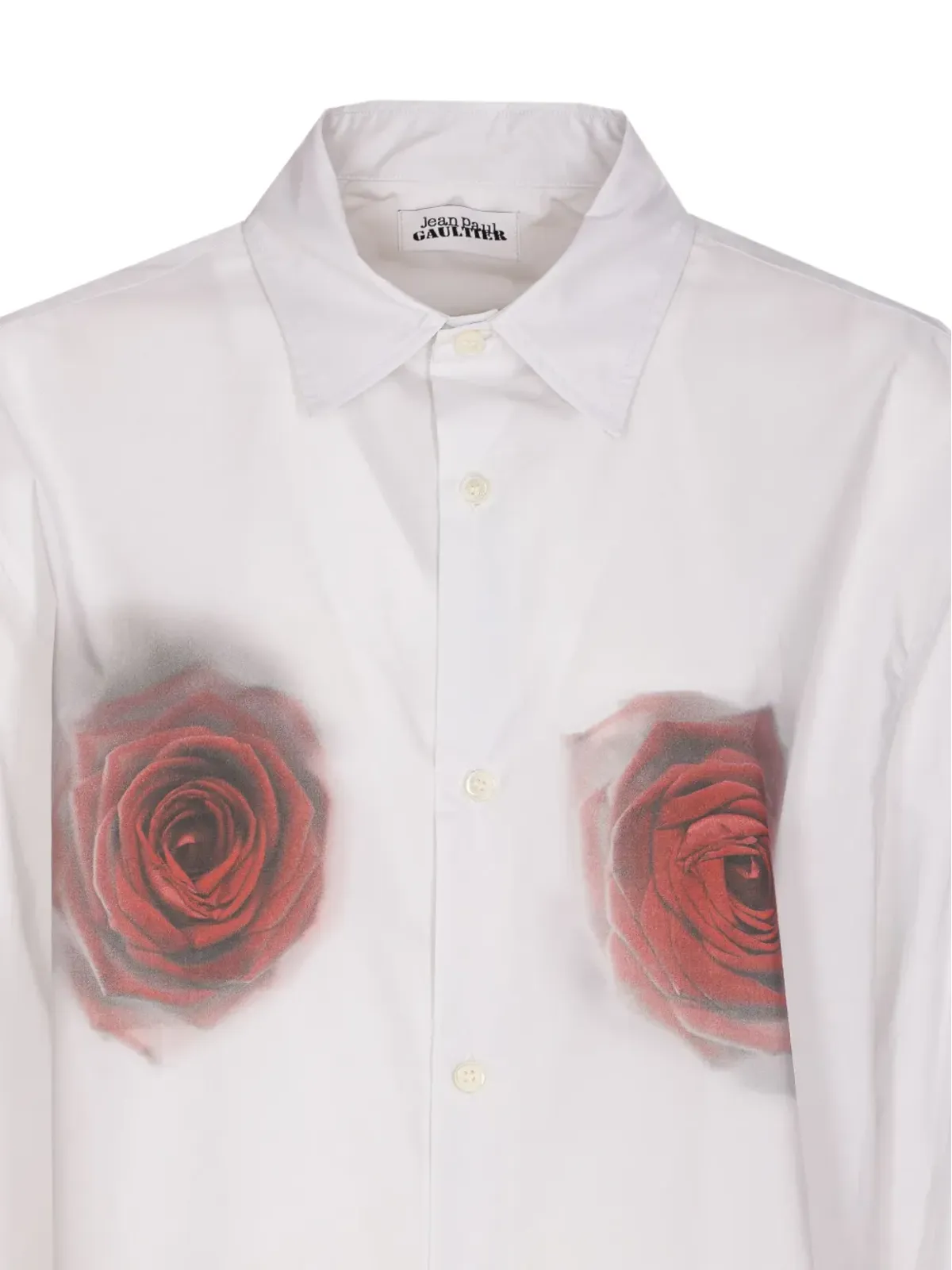Jean Paul Gaultier ローズプリント ボタンダウンシャツ - White - 画像3