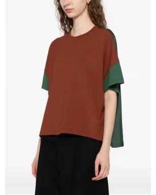 LOEWE ロゴ入り コットンとシルク Tシャツ - ブラウン - サムネイル3