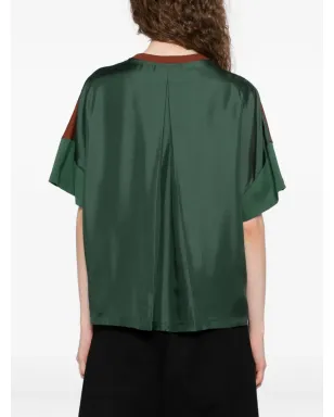 LOEWE ロゴ入り コットンとシルク Tシャツ - ブラウン - サムネイル4
