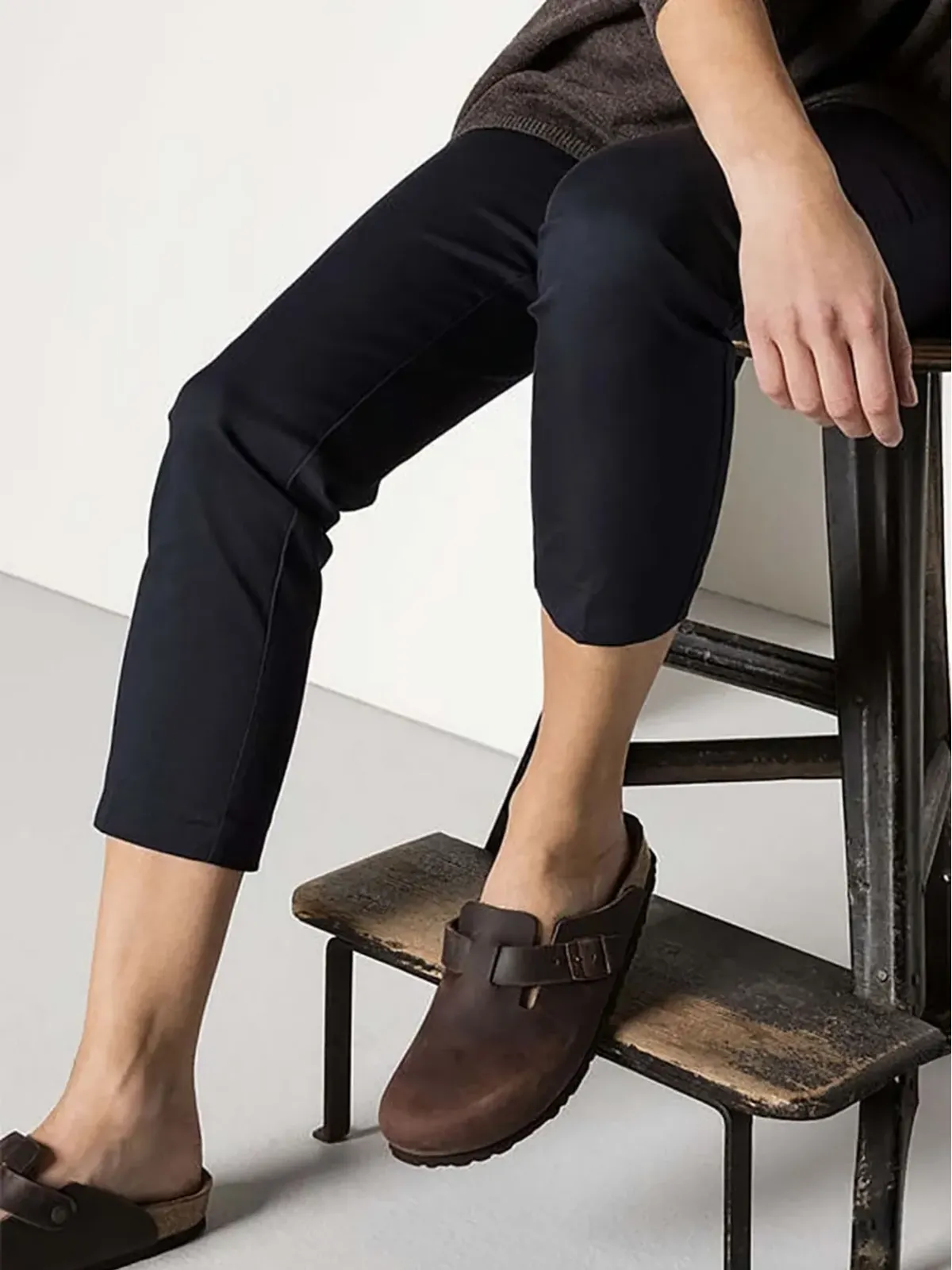 Birkenstock ボストン オイルドレザー クロッグ - 画像4