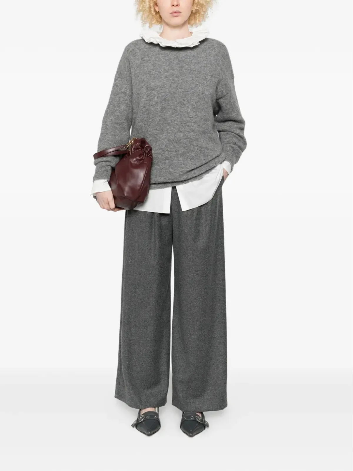 SUSANNE BOMMER ラッフルカラーシャツ - 画像2