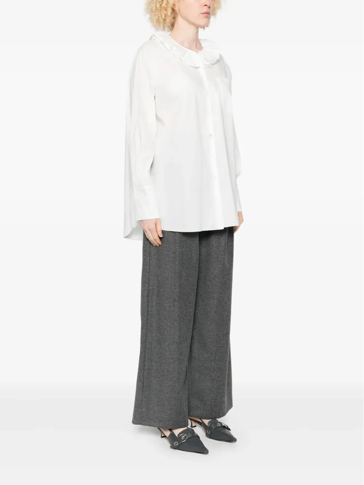 SUSANNE BOMMER ラッフルカラーシャツ - 画像3