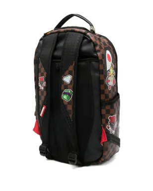 sprayground kid シャークマウス チェック柄バックパック（ブラウン） - サムネイル2