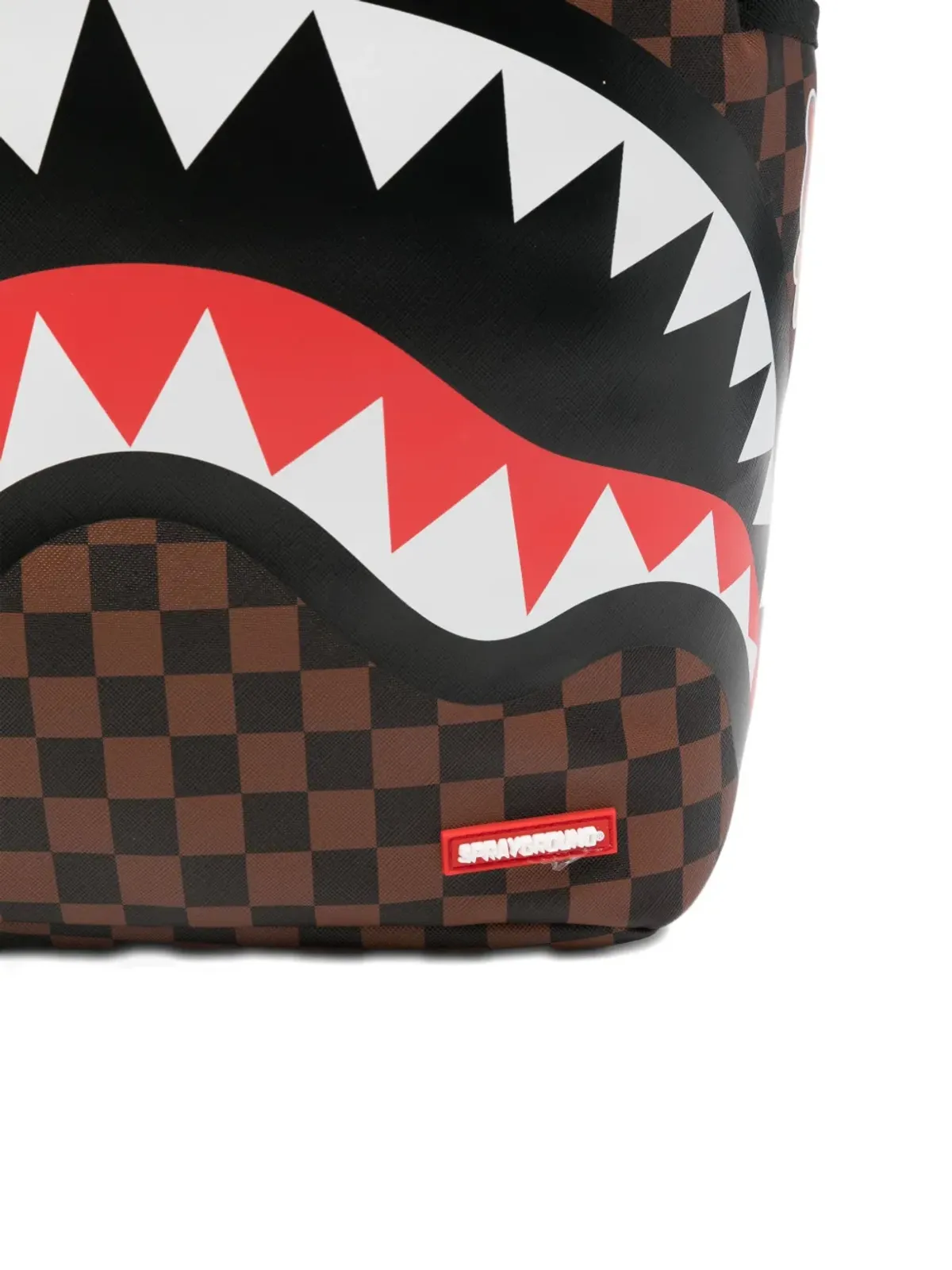 sprayground kid シャークマウス チェック柄バックパック（ブラウン） - 画像3