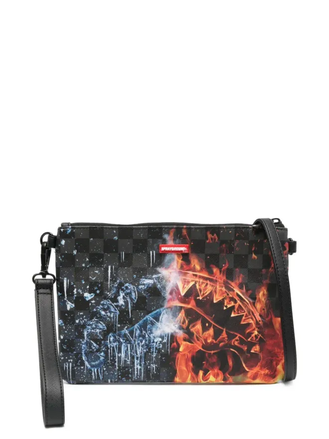 Sprayground Sprayground Fire & Ice Shark Cross Body Bag - Blackの商品画像