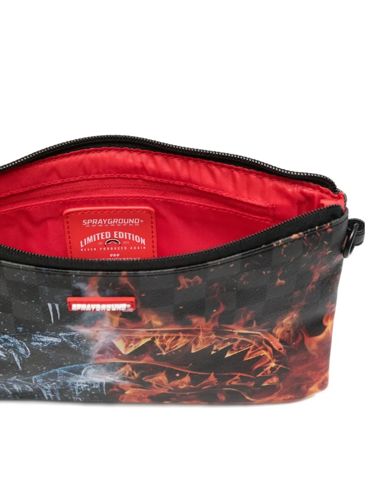 Sprayground Fire & Ice Shark Cross Body Bag - Black - 画像4