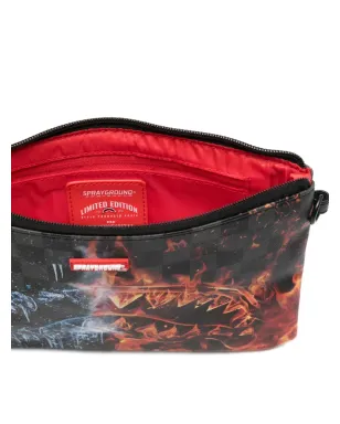 Sprayground Fire & Ice Shark Cross Body Bag - Black - サムネイル4
