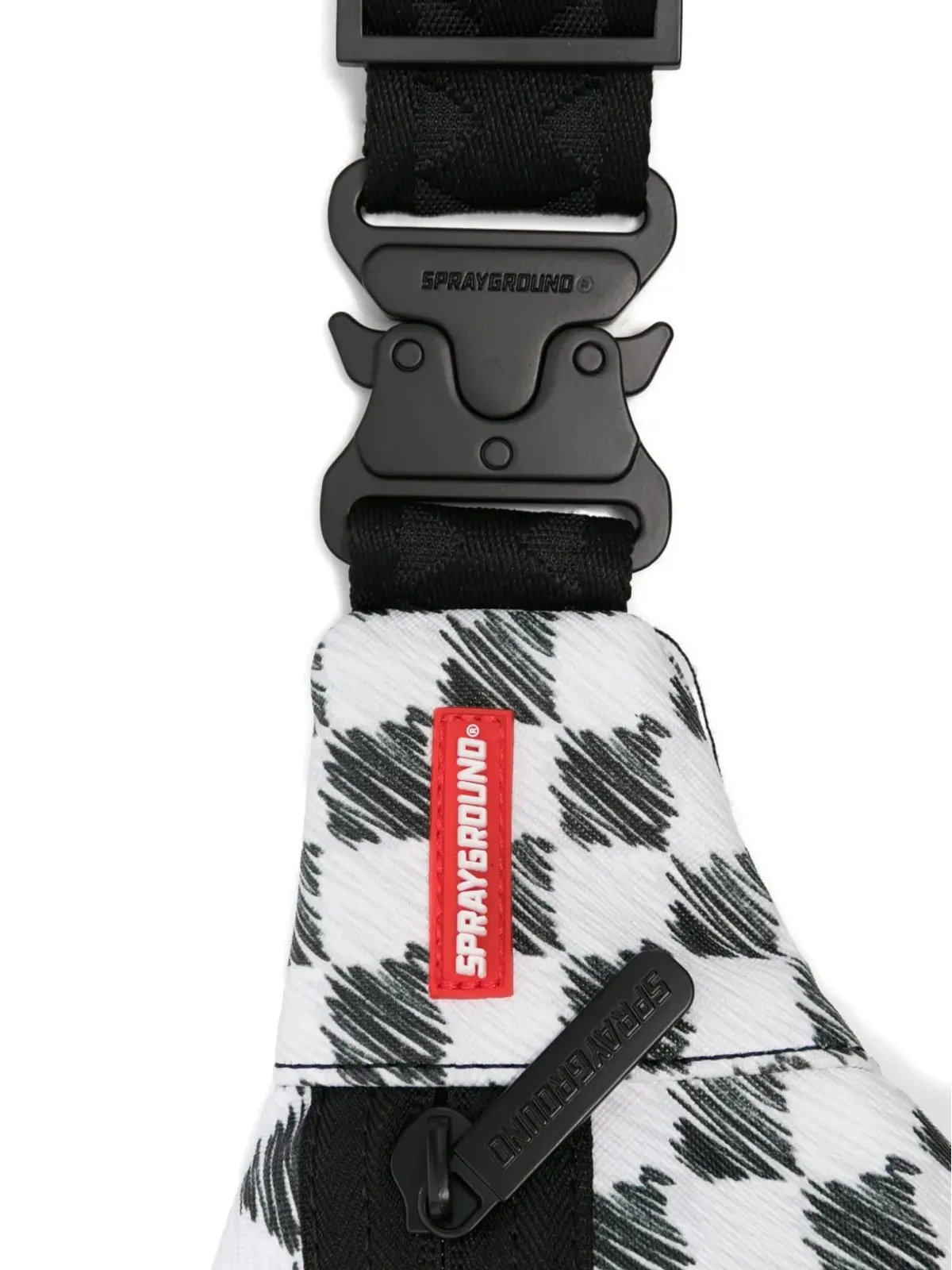 sprayground kid シャークチェック柄ベルトバッグ - 画像3