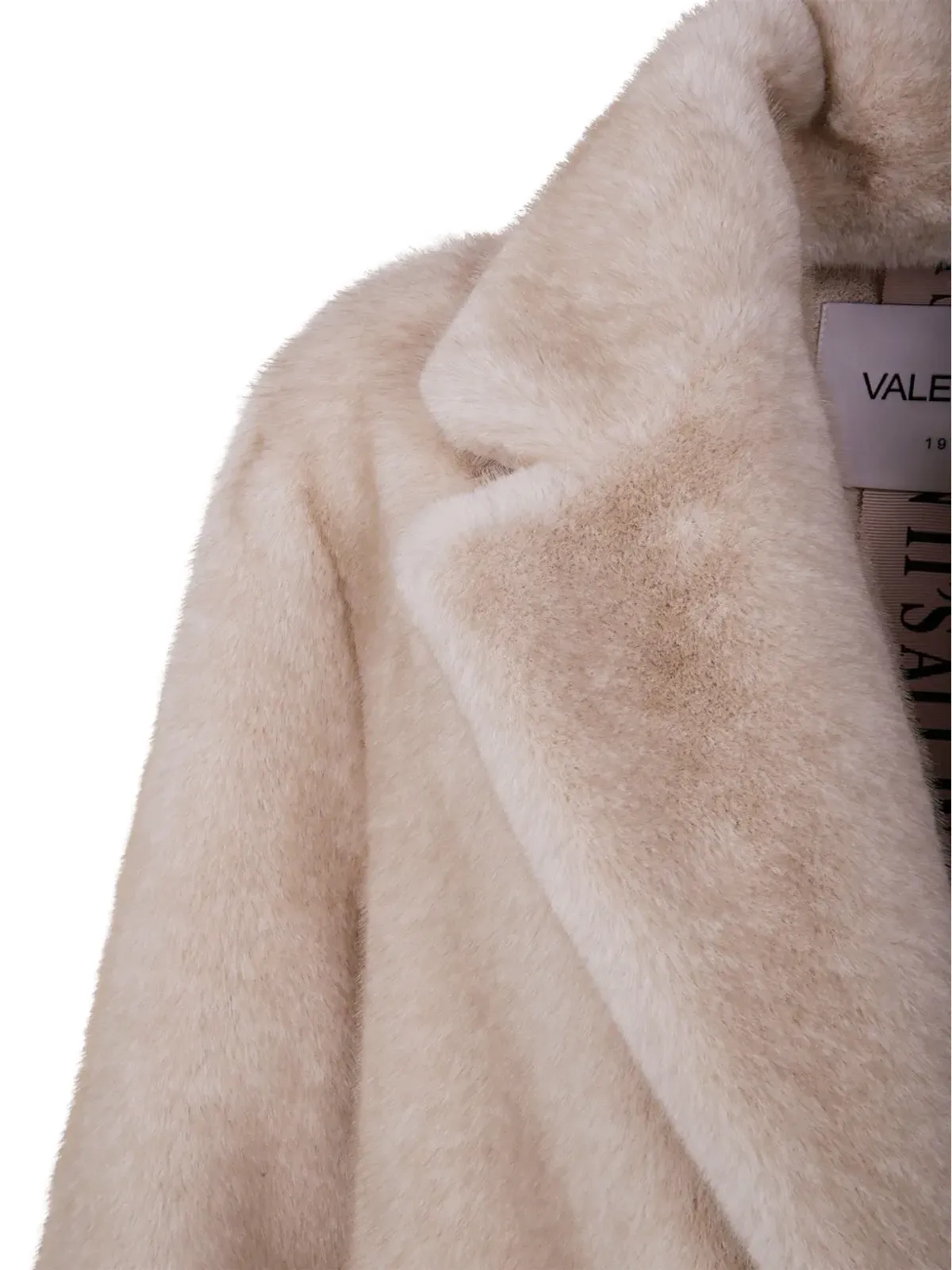 VALENTINI 1972 ダブルブレスト フェイクファー コート - 画像3