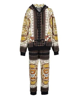 Moschino Pre-Owned チェーンプリント トラックスーツ ブラウン - サムネイル1