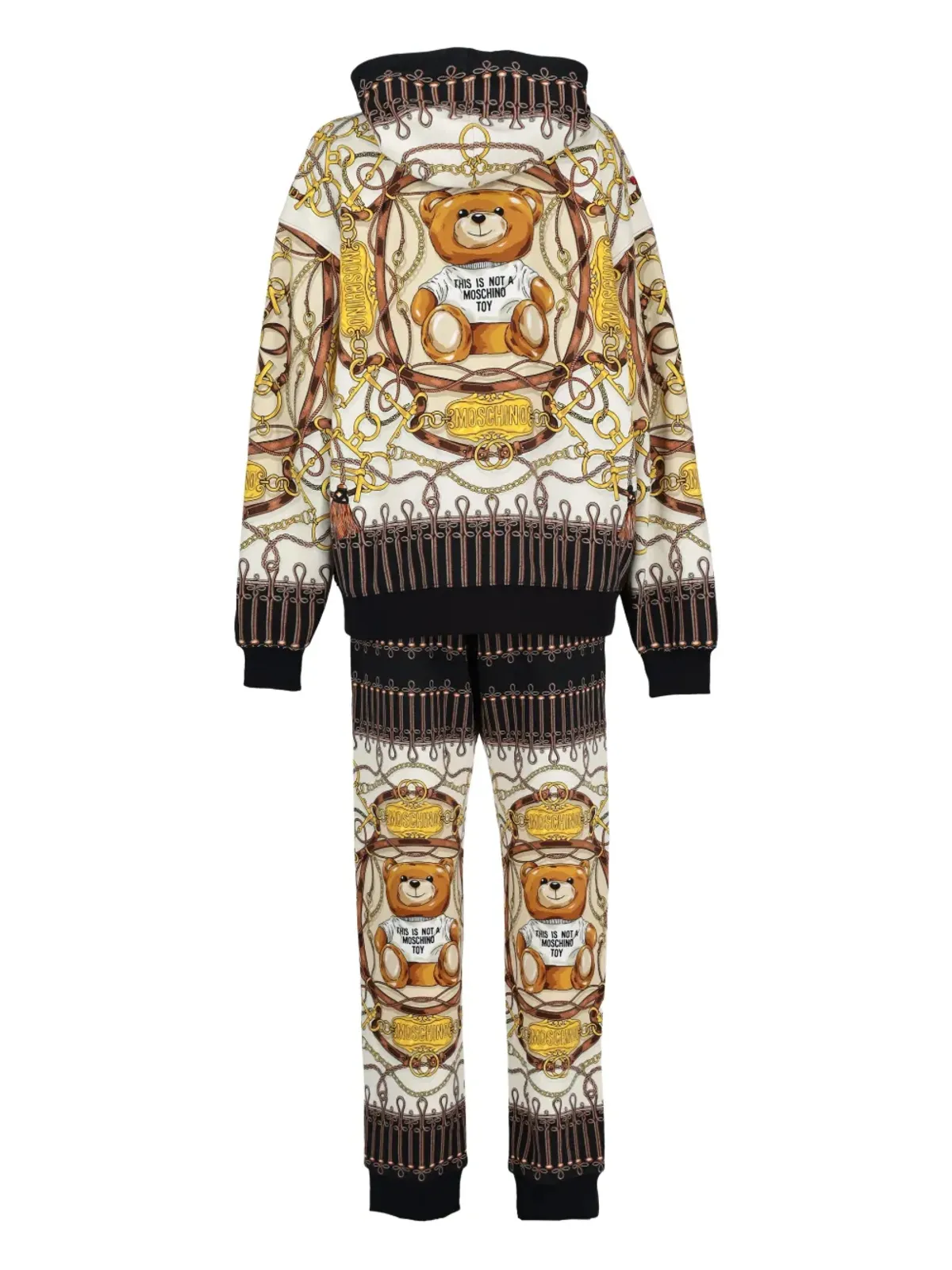 Moschino Pre-Owned チェーンプリント トラックスーツ ブラウン - 画像2