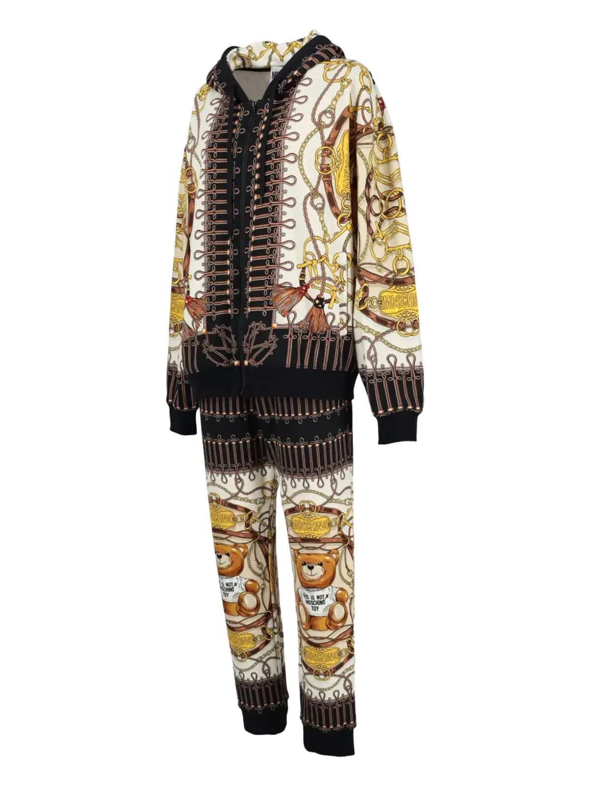 Moschino Pre-Owned チェーンプリント トラックスーツ ブラウン - 画像3