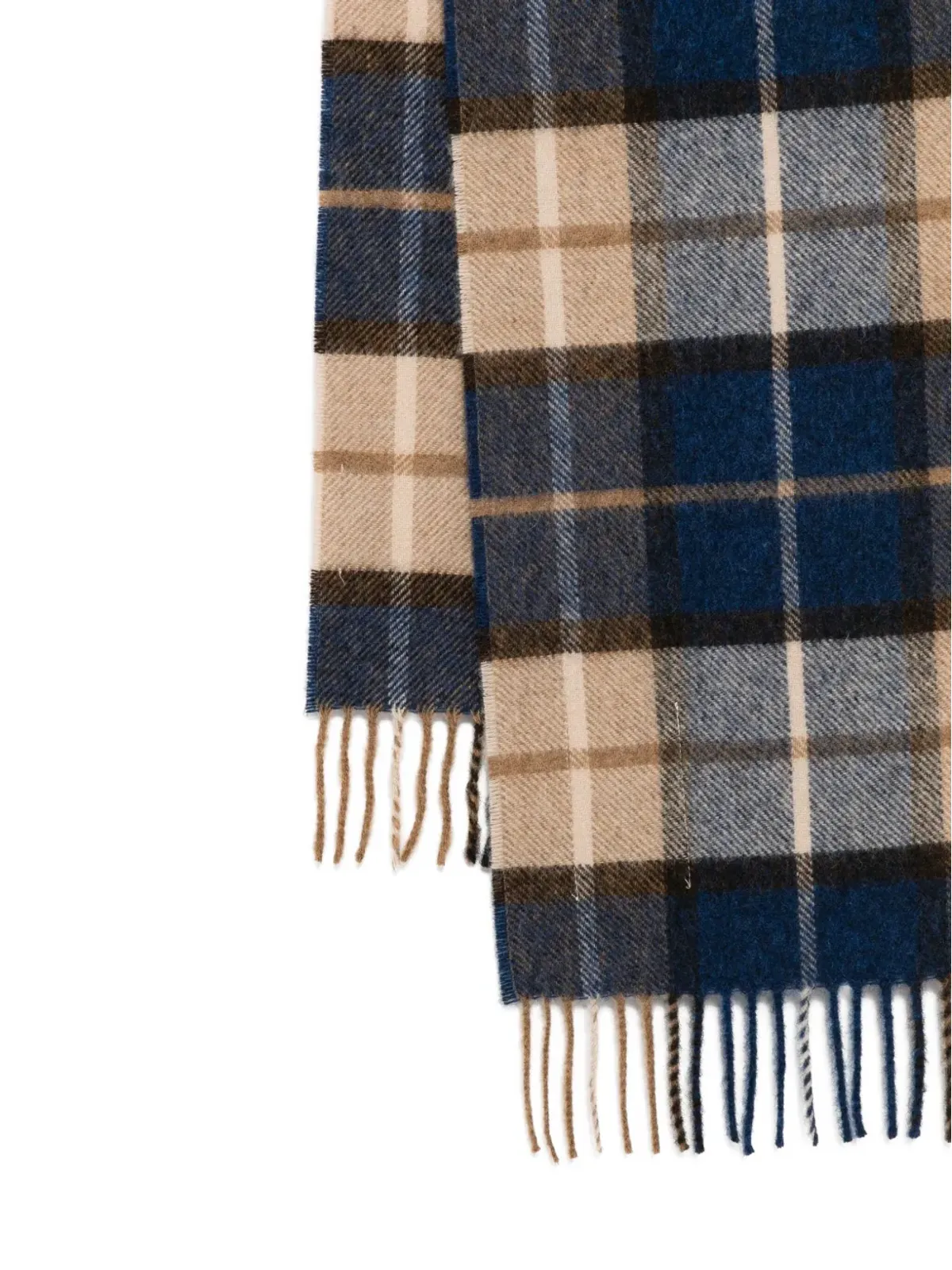 Norse Projects ムーンチェック柄スカーフ ブルー - 画像3