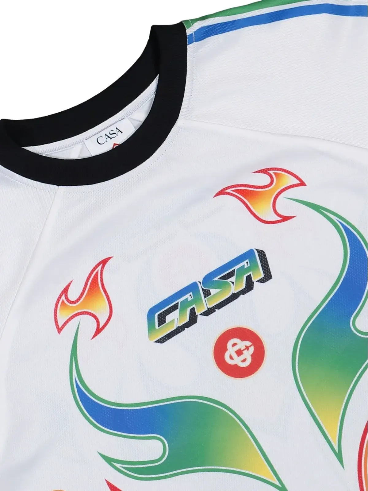 Casablanca 炎のローレル リブ編み袖 Tシャツ - ホワイト - 画像4