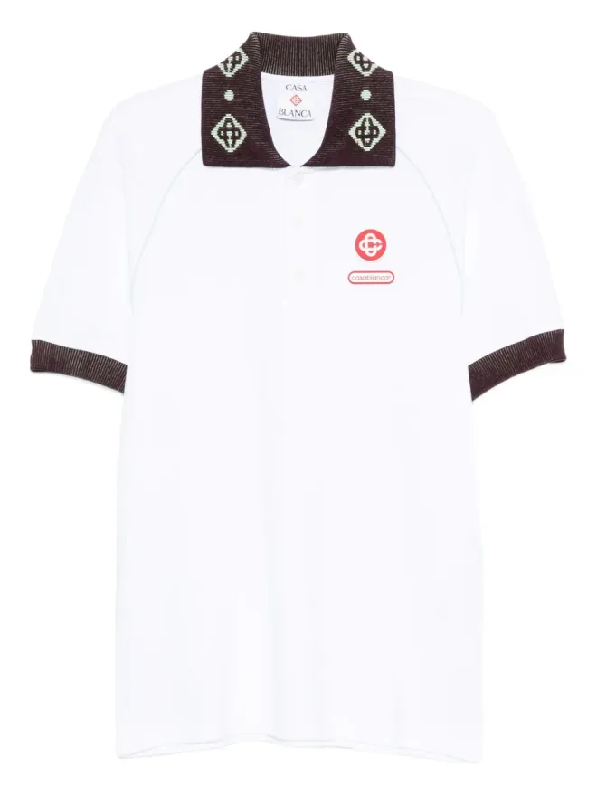 Casablanca Casablanca ロゴパッチ ポロシャツ - Whiteの商品画像