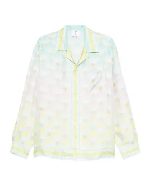 Casablanca Candy Icons-print silk shirt - Blue - サムネイル1