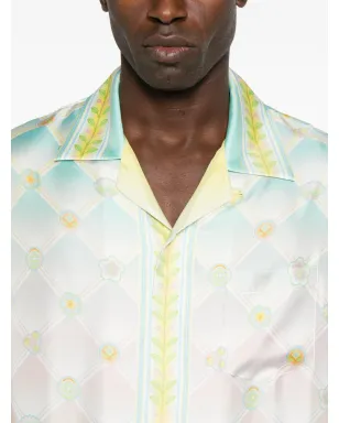 Casablanca Candy Icons-print silk shirt - Blue - サムネイル5