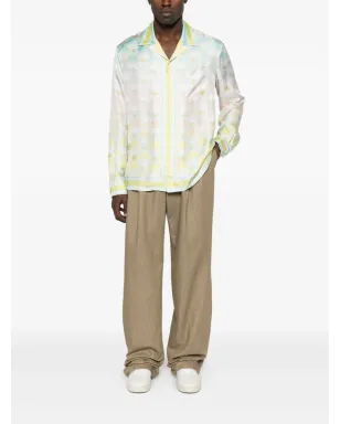 Casablanca Candy Icons-print silk shirt - Blue - サムネイル2