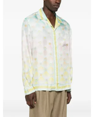 Casablanca Candy Icons-print silk shirt - Blue - サムネイル3