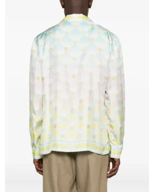 Casablanca Candy Icons-print silk shirt - Blue - サムネイル4