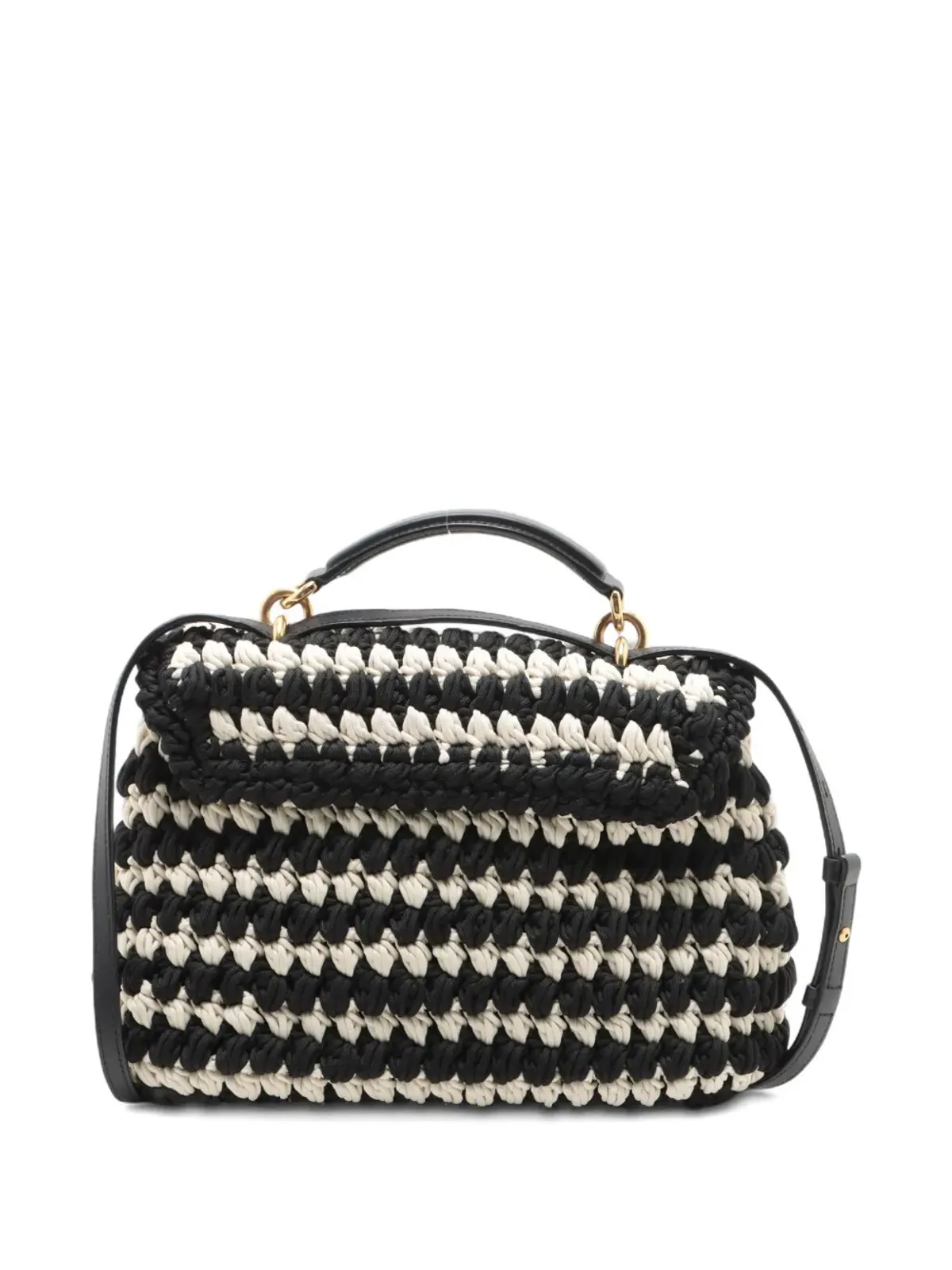 Ferragamo ビンテージ 2000-2020 インターウーブンショルダーバッグ ブラック - 画像2