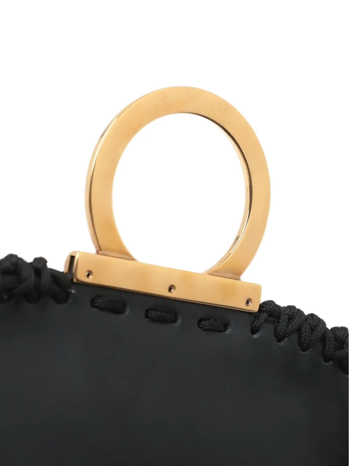 Ferragamo ビンテージ 2000-2020 インターウーブンショルダーバッグ ブラック - 画像3