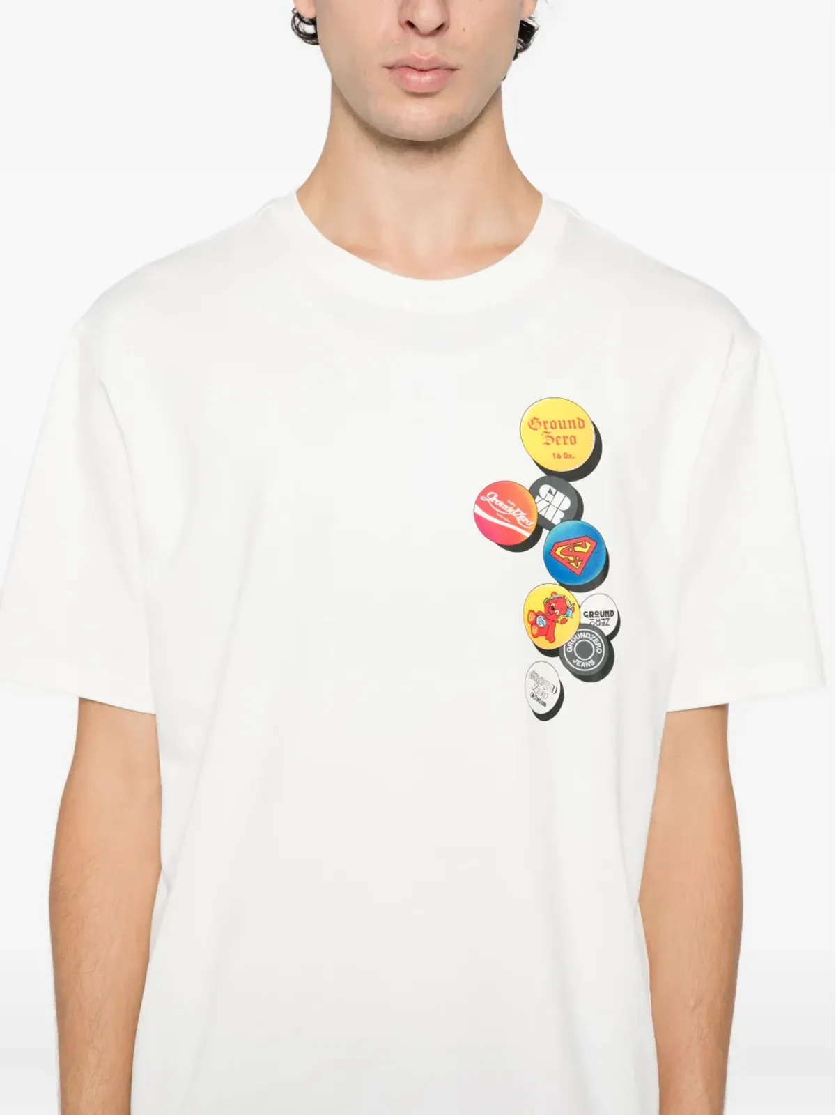 Ground Zero プリントTシャツ - White - 画像5