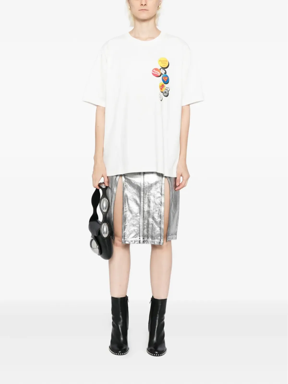 Ground Zero プリントTシャツ - White - 画像3