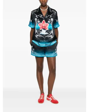 Casablanca オーキッド柄シルクシャツ - サムネイル2