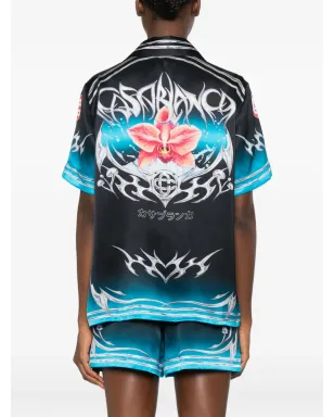 Casablanca オーキッド柄シルクシャツ - サムネイル4