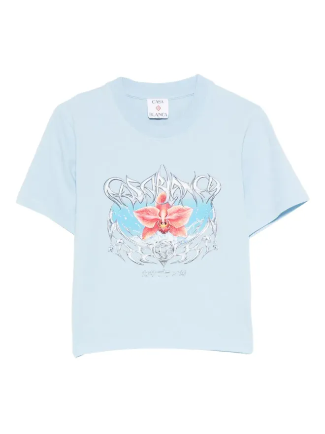 Casablanca Casablanca オーキッド柄プリント コットン Tシャツの商品画像