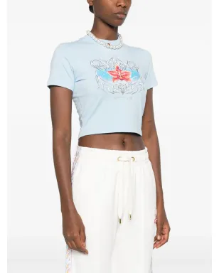 Casablanca オーキッド柄プリント コットン Tシャツ - サムネイル3