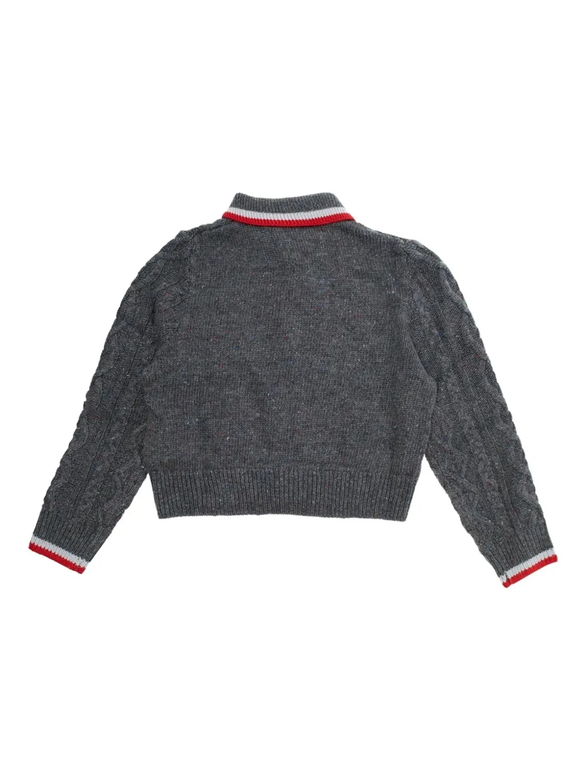 MAX&Co. Kids ケーブル編みジップアップポロシャツ - 画像2