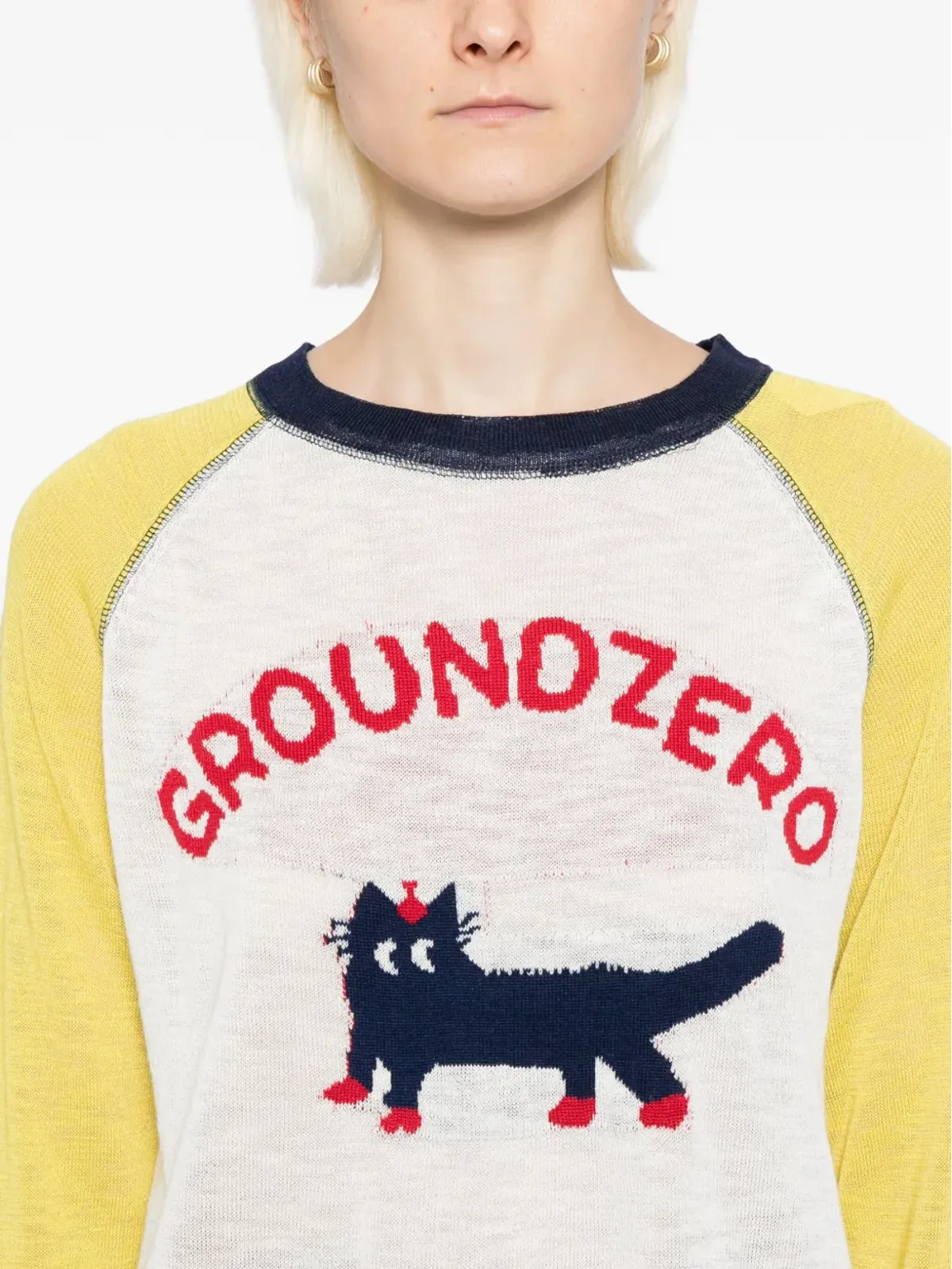 Ground Zero インターシャニットトップス - 画像5