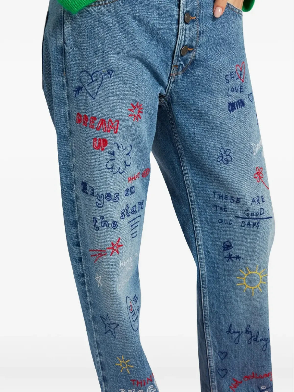 Mira Mikati ペイントストレートジーンズ - 画像4