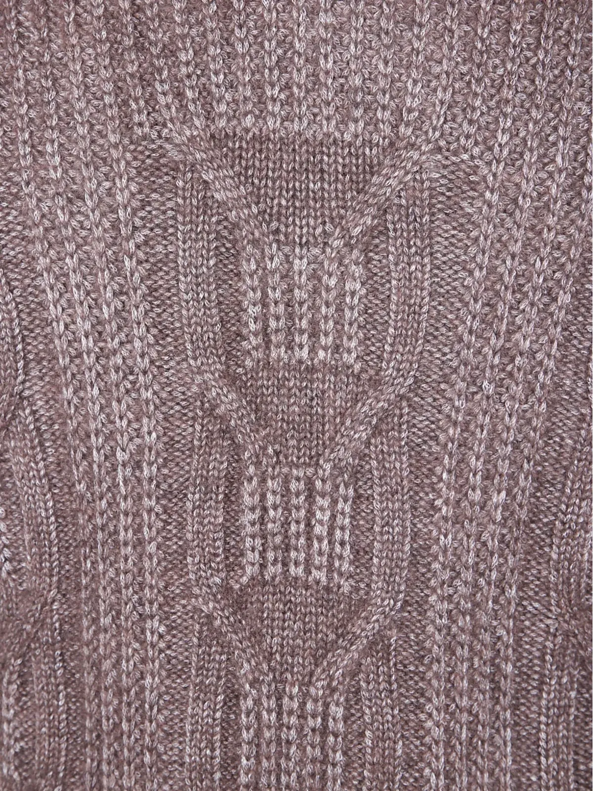 Zegna カシミヤ混 ケーブル編み タートルネック セーター - ブラウン - 画像3