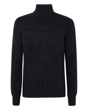 Zegna ケーブルニット ハイネック セーター - サムネイル1
