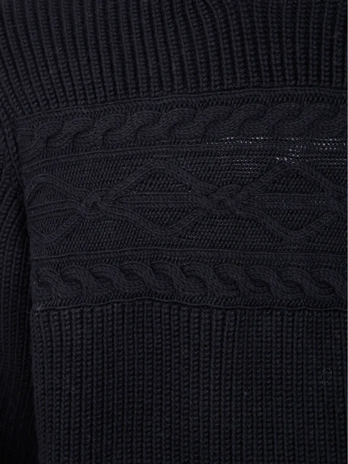 Zegna ケーブルニット ハイネック セーター - 画像3