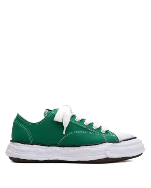 Maison MIHARA YASUHIRO ハンク レースアップ ロー・トップスニーカー グリーン - サムネイル1