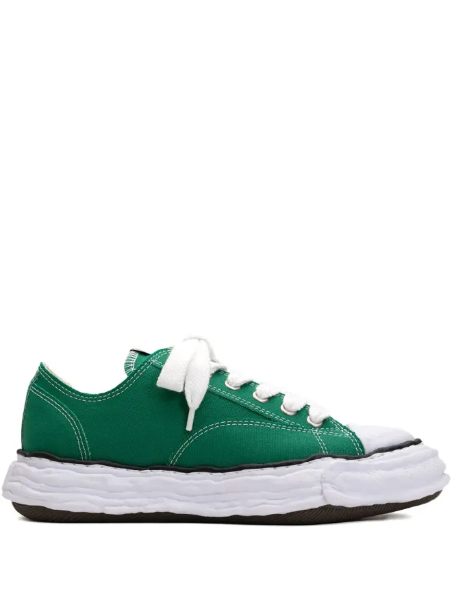 Maison MIHARA YASUHIRO Maison MIHARA YASUHIRO ハンク レースアップ ロー・トップスニーカー グリーンの商品画像