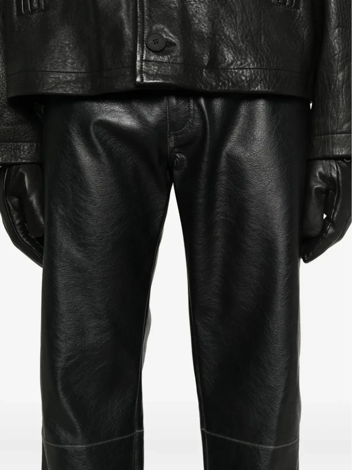 MM6 Maison Margiela レザー風ファイブポケットパンツ - 画像5