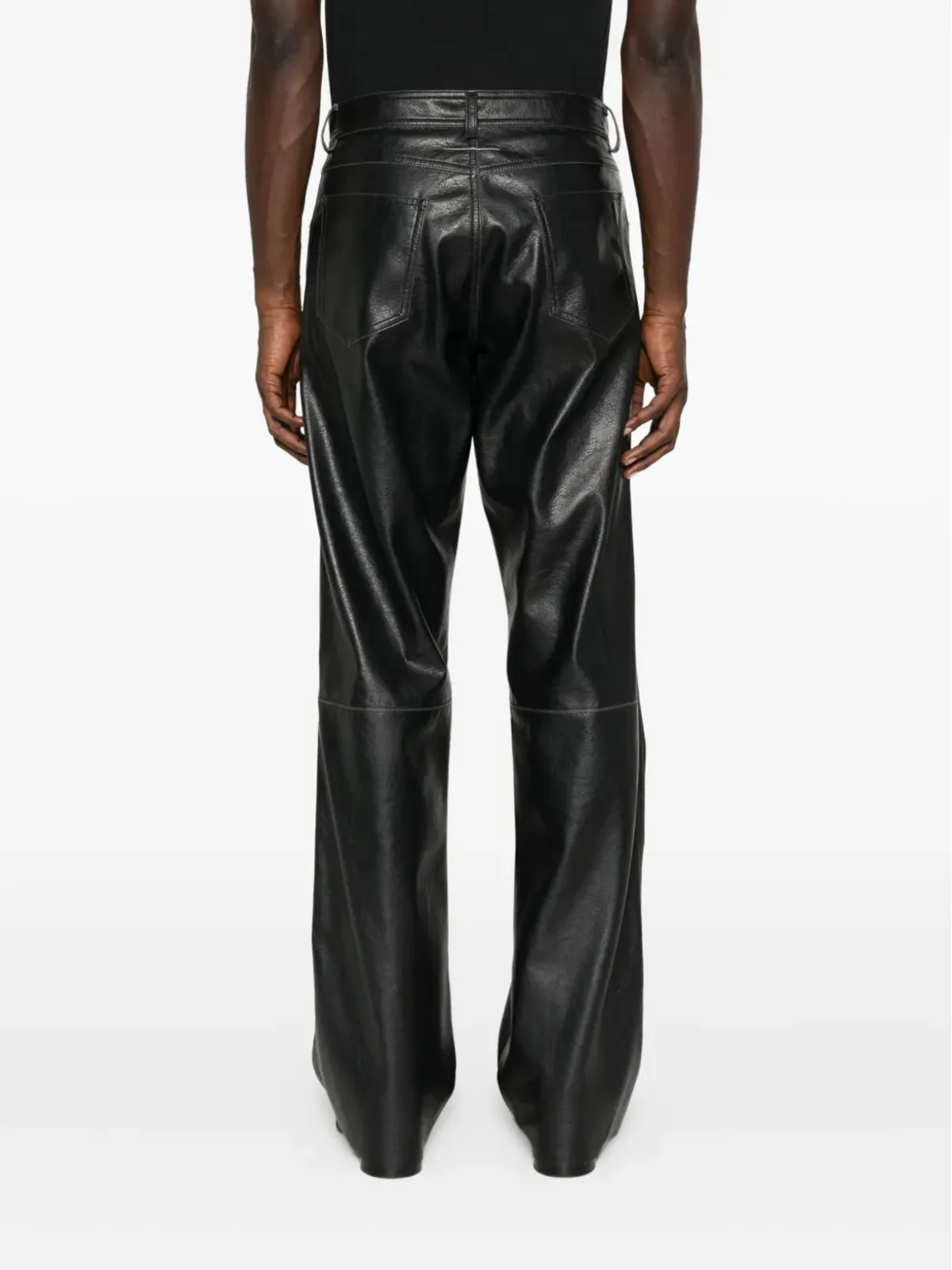 MM6 Maison Margiela レザー風ファイブポケットパンツ - 画像4