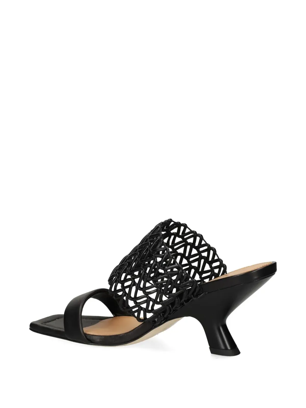 Chantal square-toe sandals - Black - 画像4