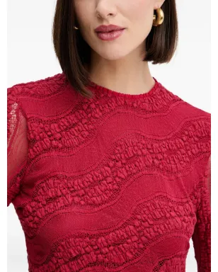 Charo Ruiz Ibiza 長袖アシンメトリカルTシャツ（レッド） - サムネイル4
