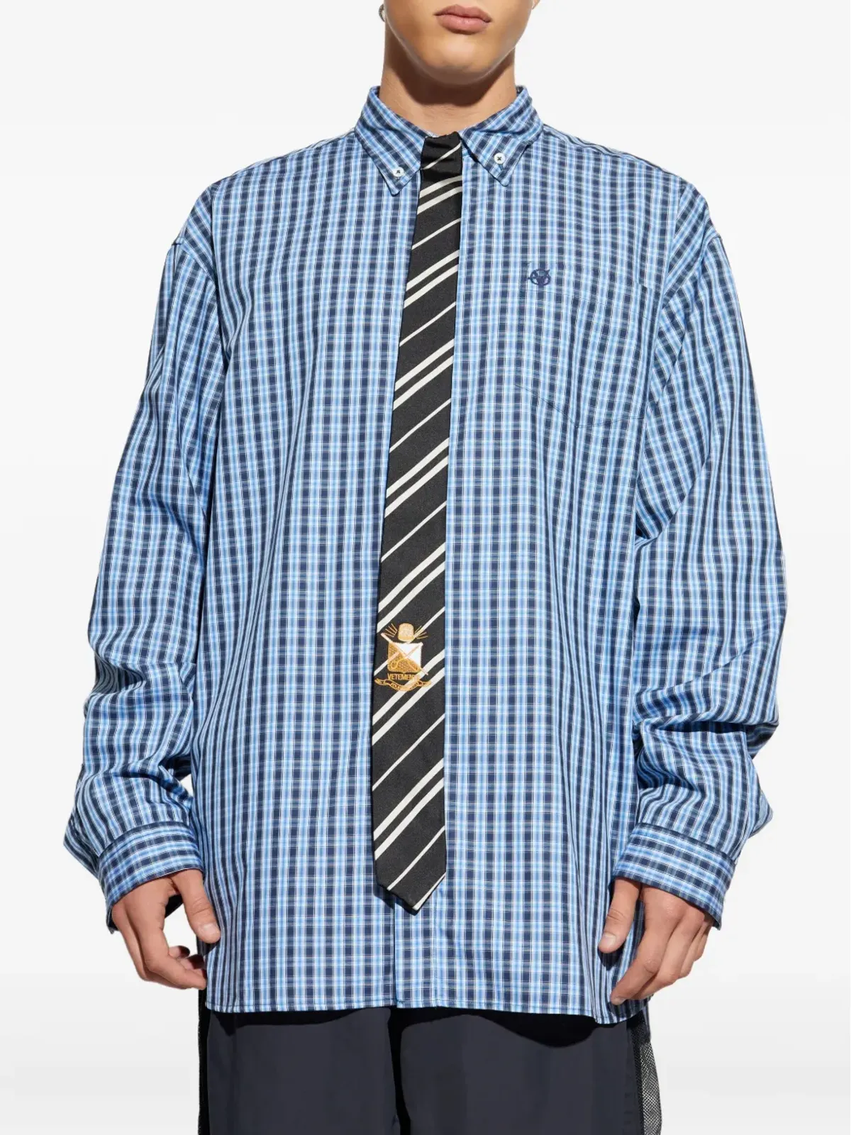 VETEMENTS チェック柄コットンシャツ - 画像3