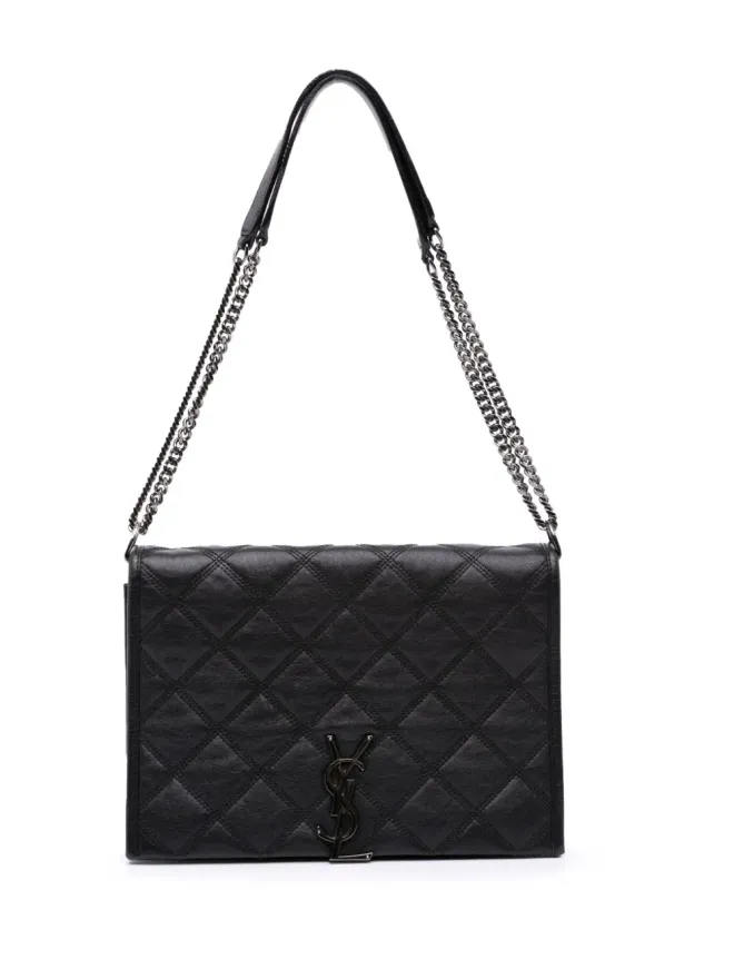 Saint Laurent Pre-Owned Saint Laurent Pre-Owned ミニ・キルテッド・ラムスキン Becky Chain ショルダーバッグ - ブラックの商品画像